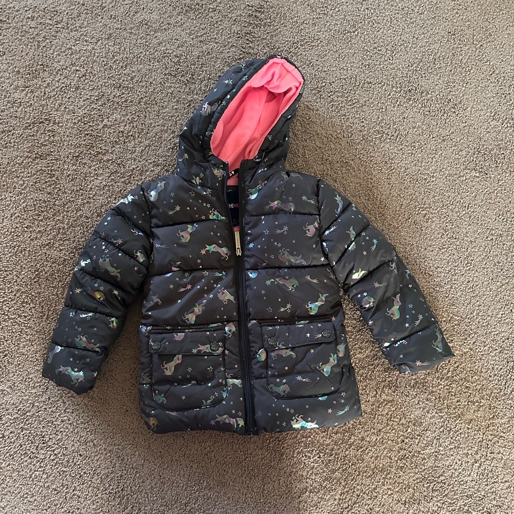 Limited Too Black Jacket with Unicorn and Star Print
